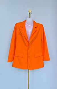 MOHAN HUI YI JIAO Neon Orange Oversized Blazer (Size M)