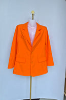 MOHAN HUI YI JIAO Neon Orange Oversized Blazer (Size M)
