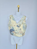Floral Wrap Crop Top Estimate Size S