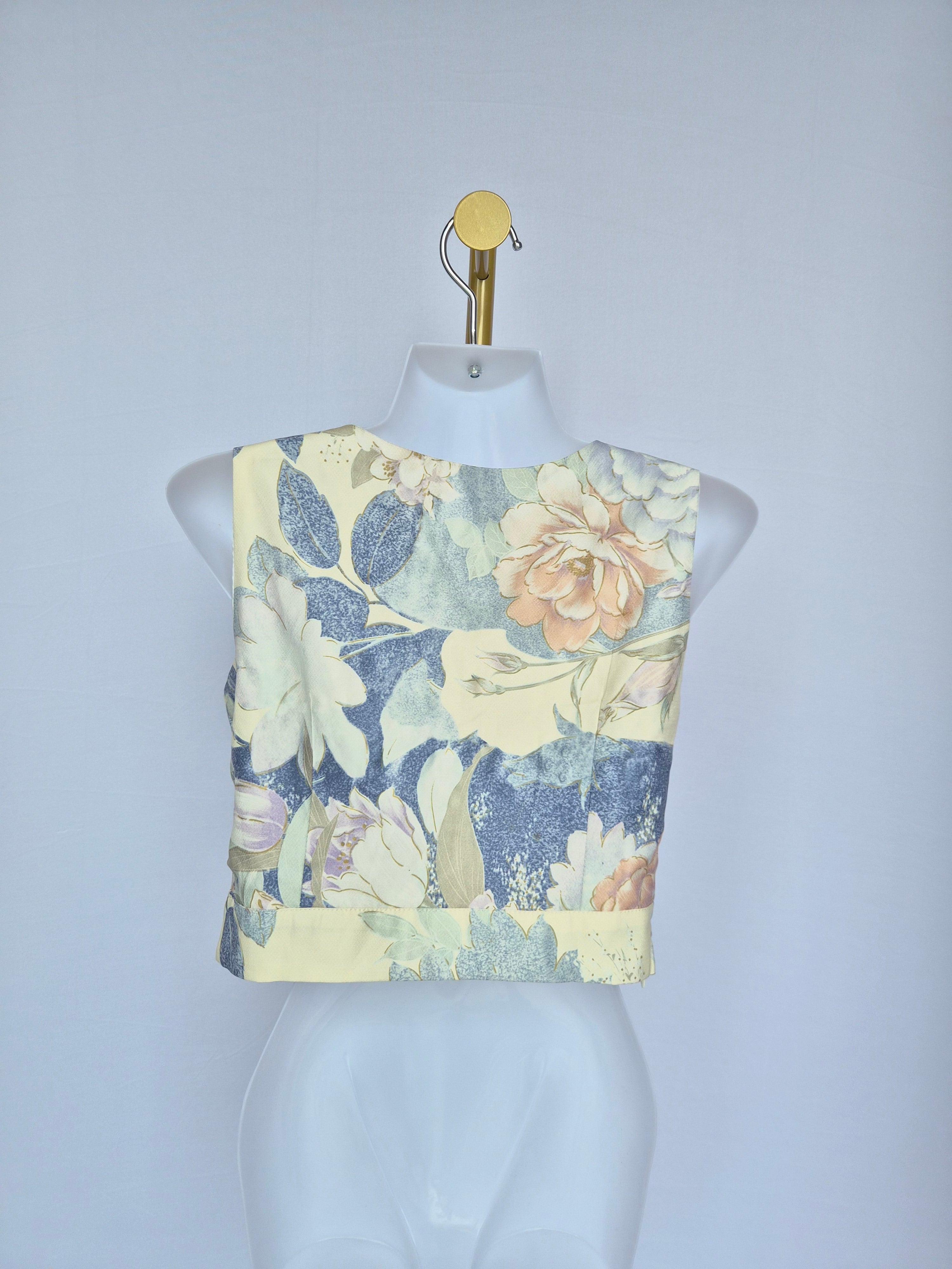 Floral Wrap Crop Top Estimate Size S