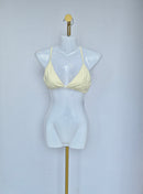 Doublewoot Ribbed Triangle Bralette – Cream (Size S) | Brand New