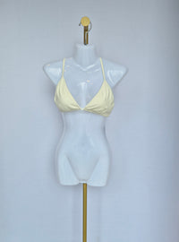 Doublewoot Ribbed Triangle Bralette – Cream (Size S) | Brand New