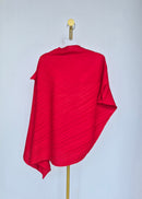 Pleated Batwing Top – Hot Pink (Free Size)