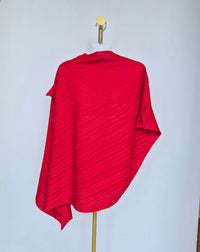 Pleated Batwing Top – Hot Pink (Free Size)