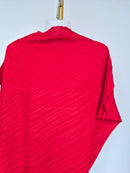 Pleated Batwing Top – Hot Pink (Free Size)