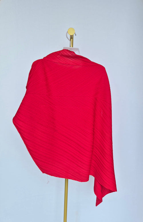 Pleated Batwing Top – Hot Pink (Free Size)