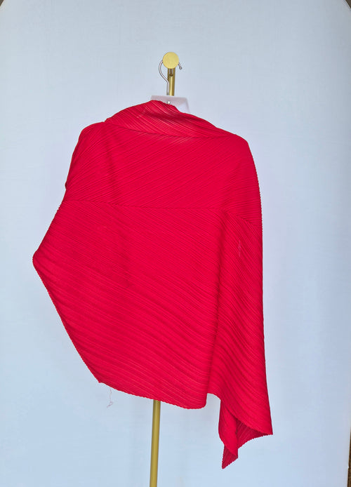 Pleated Batwing Top – Hot Pink (Free Size)