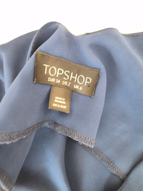Topshop Navy Chiffon Cami Top – UK 6 (XS)