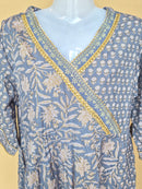 Blue Floral Boho Maxi Dress Size XL