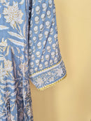 Blue Floral Boho Maxi Dress Size XL