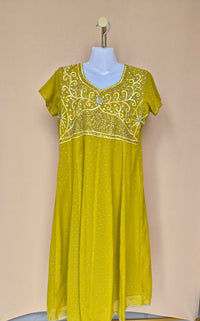 Embellished Lime Green Occasion Dress Size XL