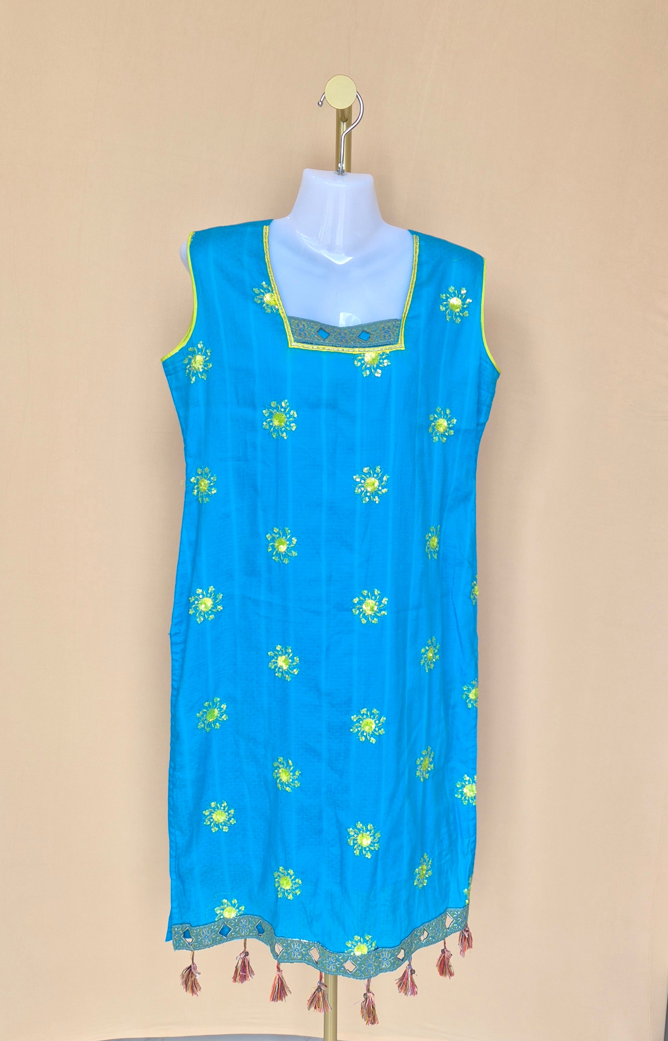 Seherish Lucky Noble Embroidered Tassel Kurta Dress Size XL