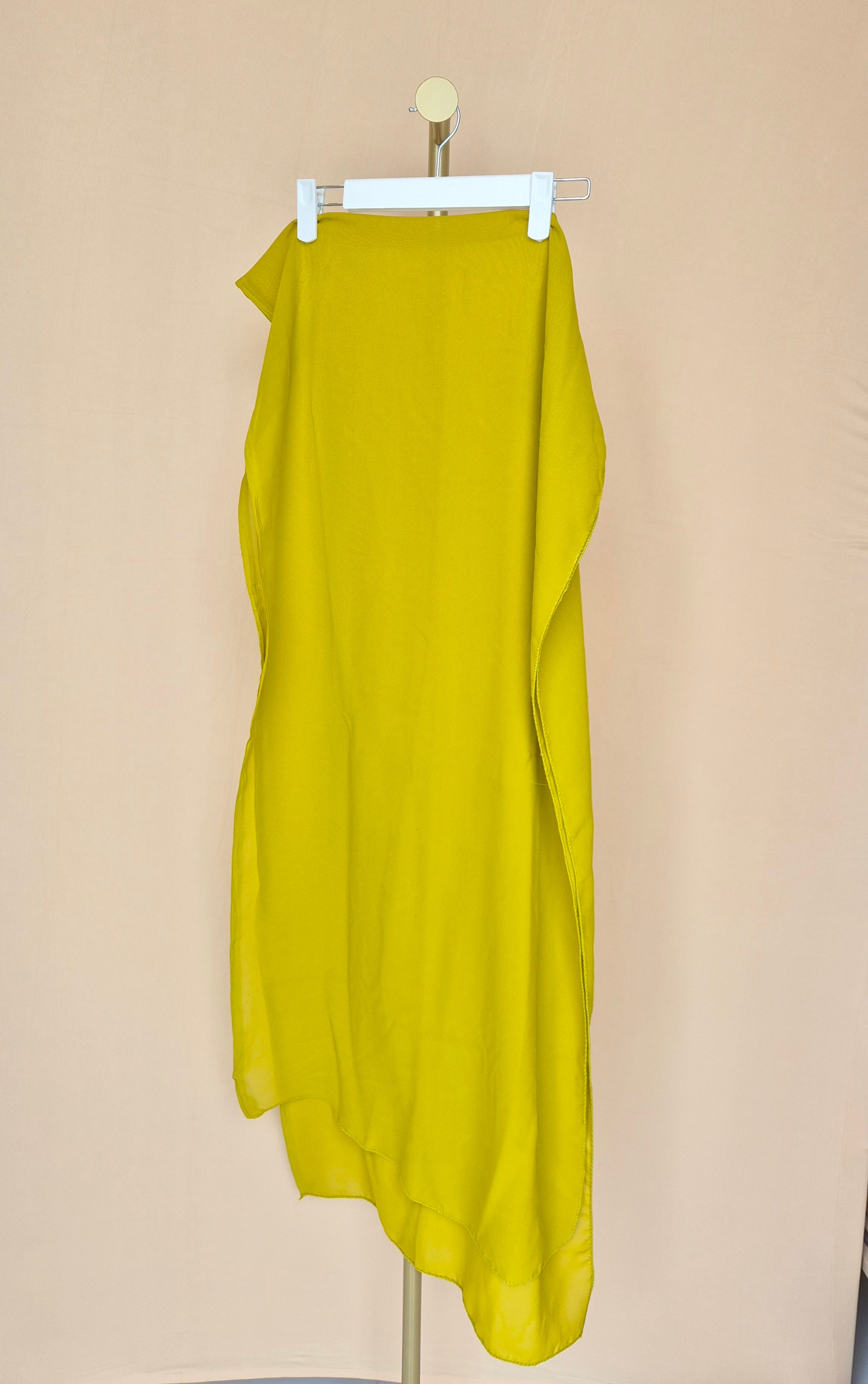 Lime Green Chiffon Scarf
