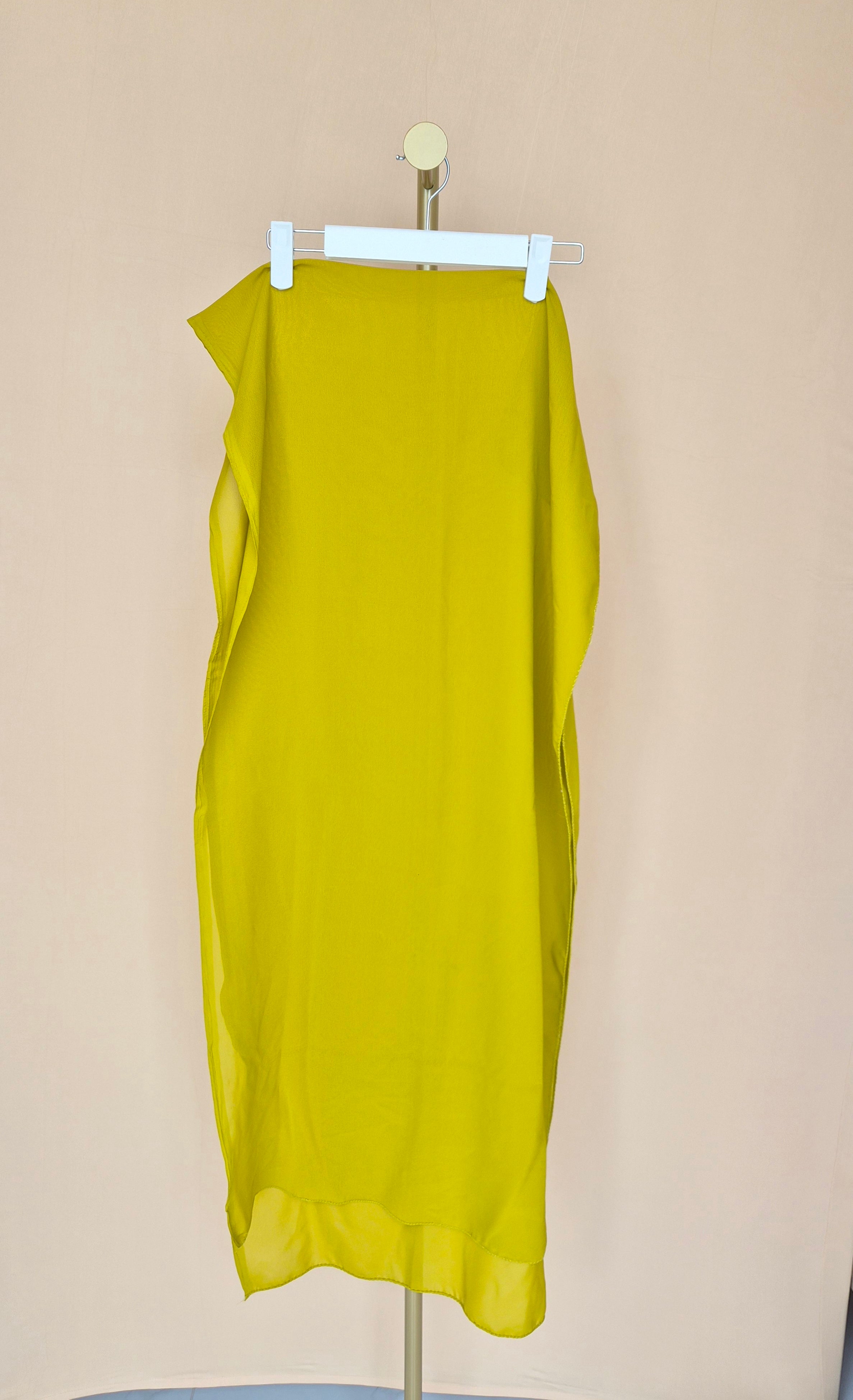 Lime Green Chiffon Scarf