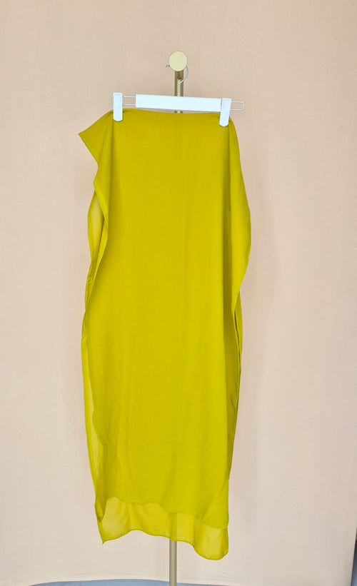 Lime Green Chiffon Scarf