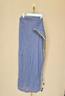 Blue & Gold Patterned Scarf / Shawl