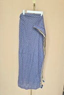 Blue & Gold Patterned Scarf / Shawl