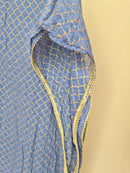 Blue & Gold Patterned Scarf / Shawl