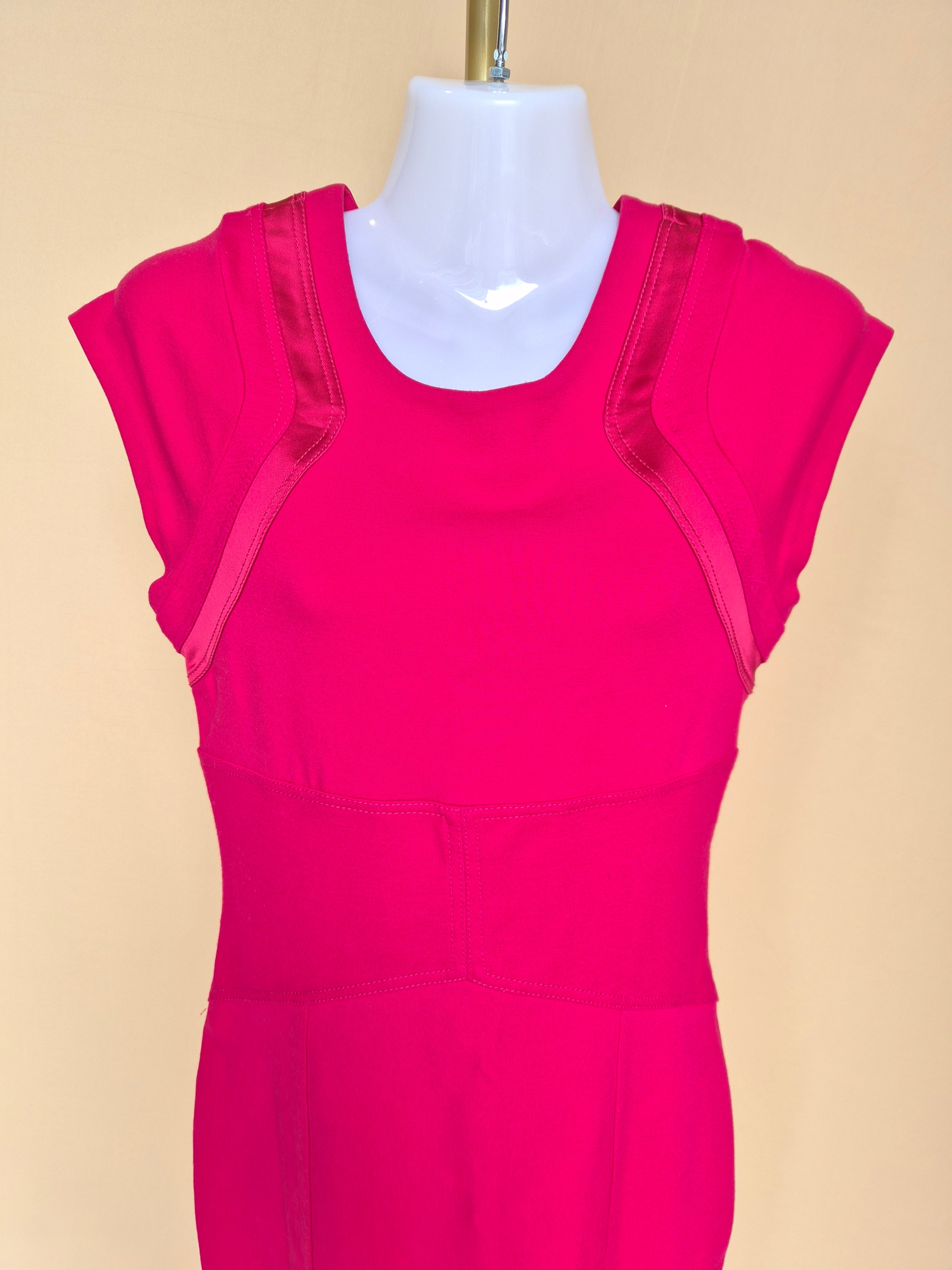 Diane von Furstenberg Hot Pink Sheath Dress – Size 4