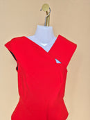 Roland Mouret Red Asymmetric Peplum Top- XS