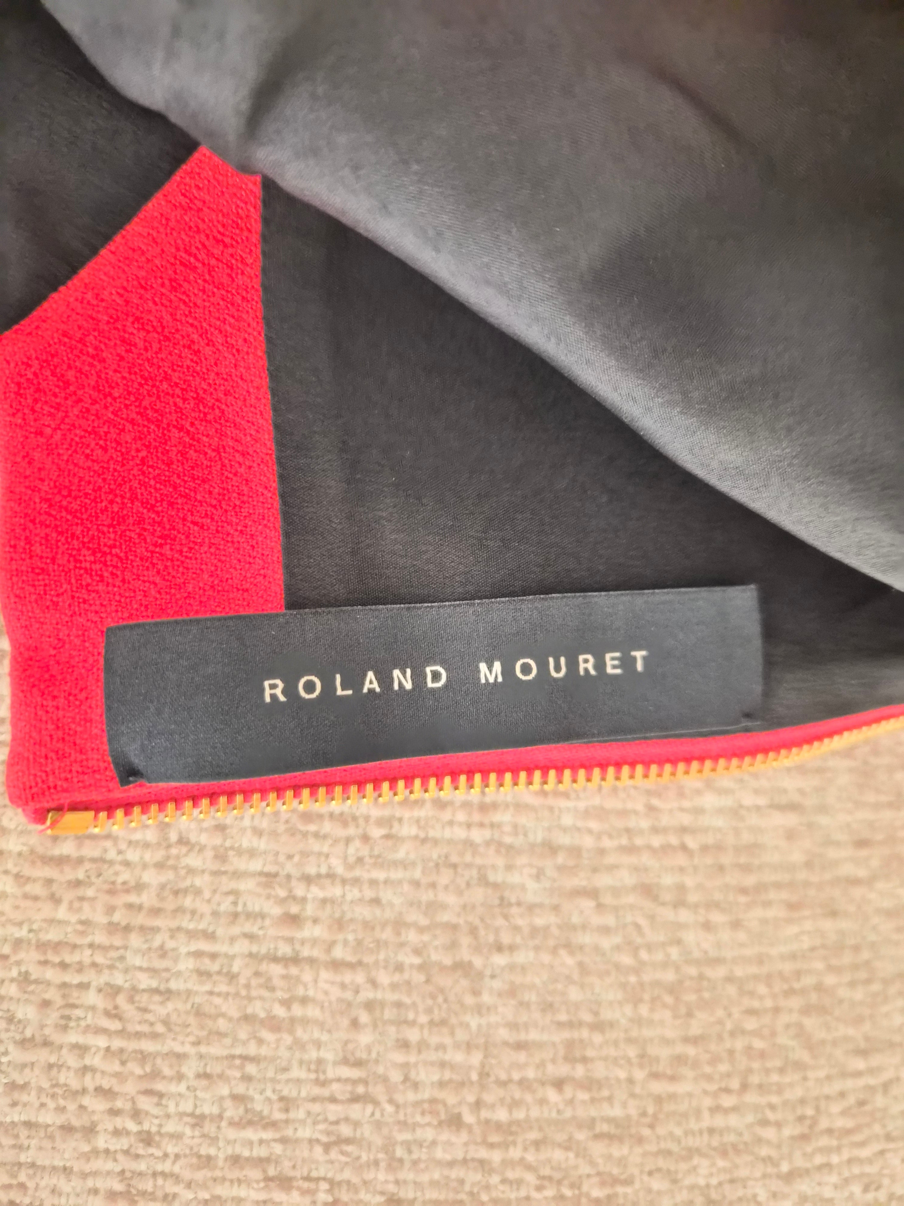 Roland Mouret Red Asymmetric Peplum Top- XS
