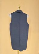 Topshop Charcoal Grey Longline Sleeveless Blazer Vest – Size UK 4