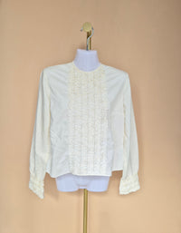 Kragh’s Bellis Cream Ruffle Blouse – Size 38