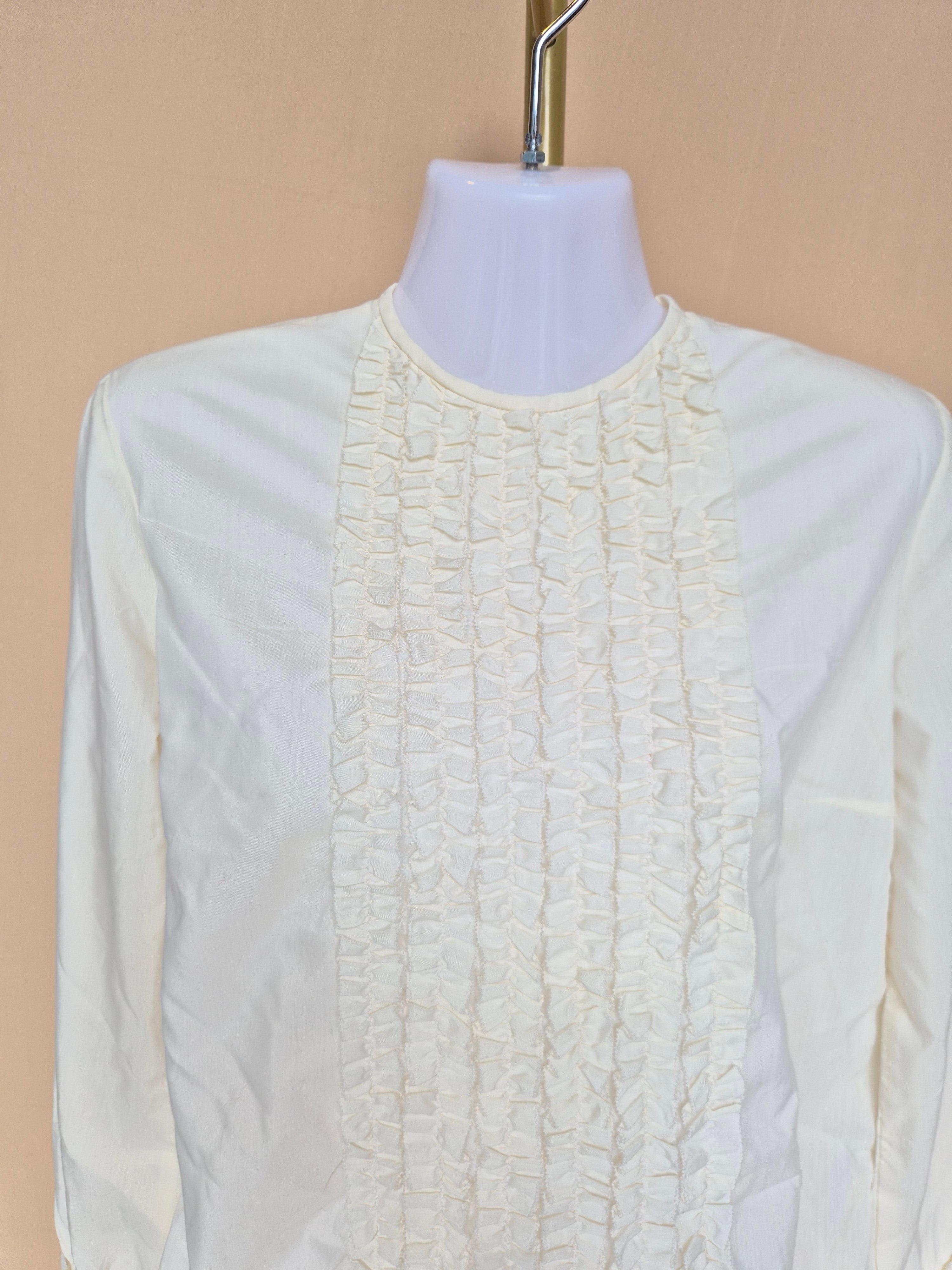 Kragh’s Bellis Cream Ruffle Blouse – Size 38