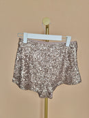Topshop Rose Gold Sequin High-Waisted Shorts – Size S
