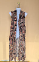 Among the Stars Geometric Print Longline Vest – Size XS