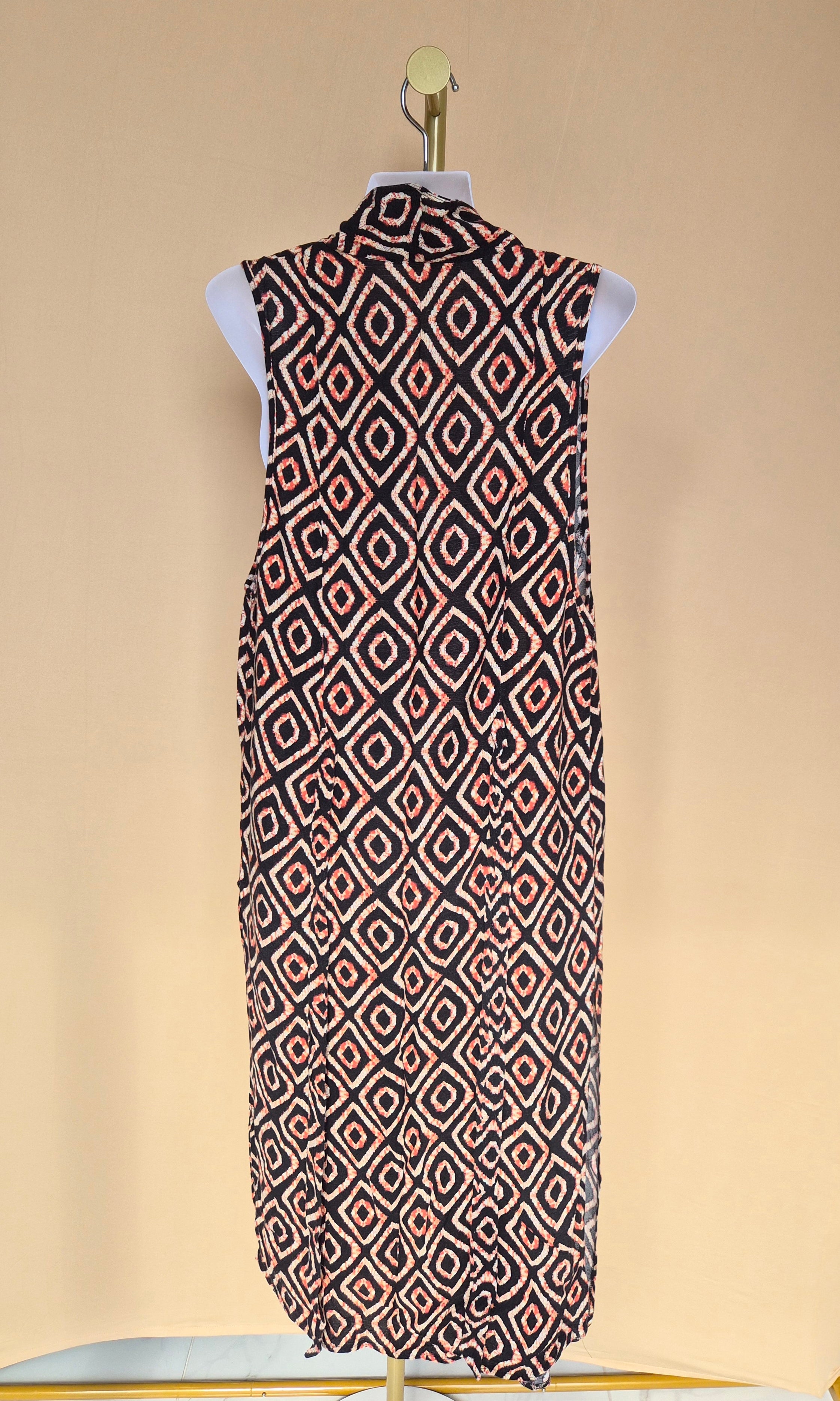 Among the Stars Geometric Print Longline Vest – Size XS