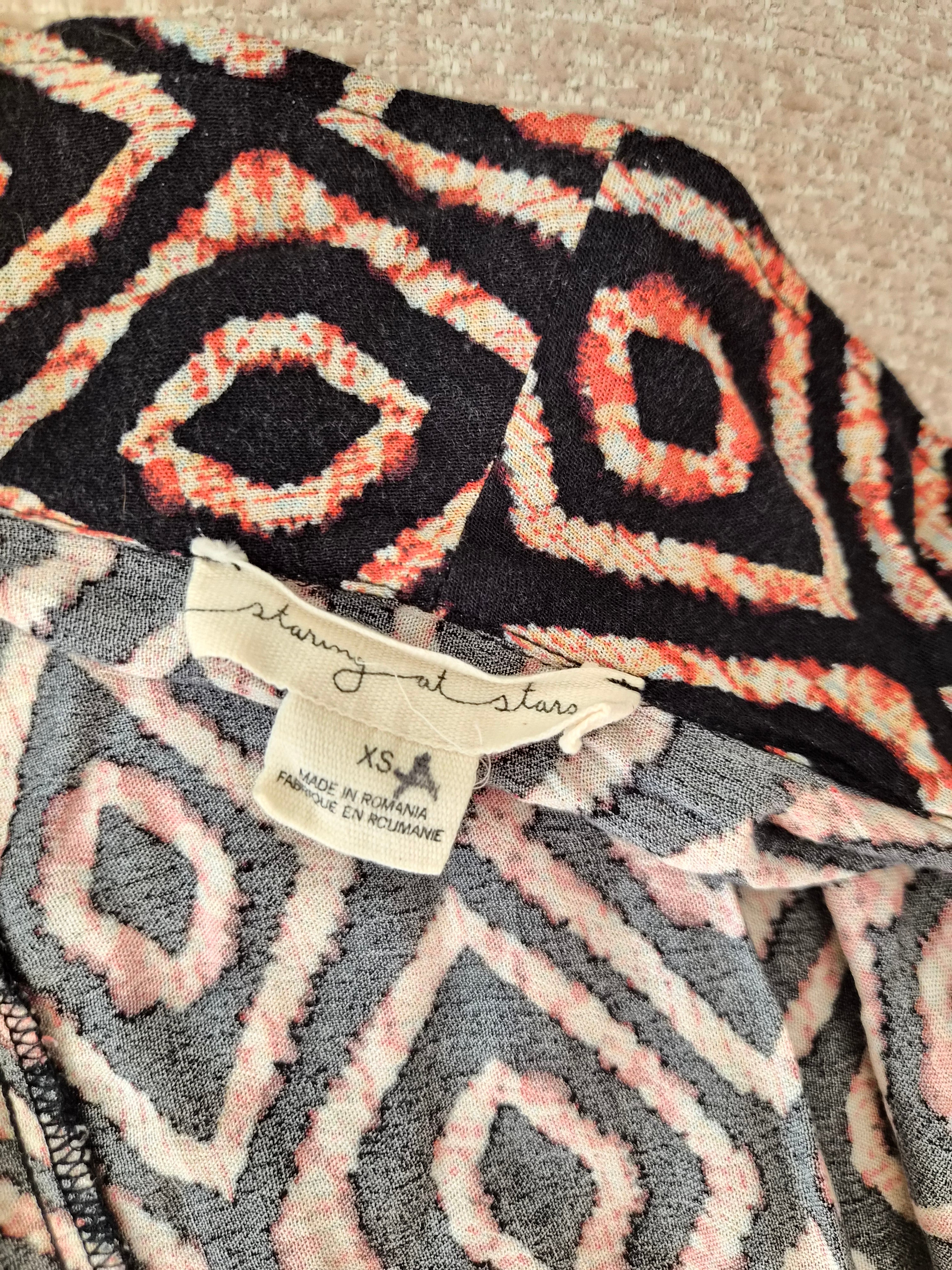 Among the Stars Geometric Print Longline Vest – Size XS