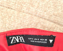 Zara Red Faux Leather Ruched Mini Skirt – Size S