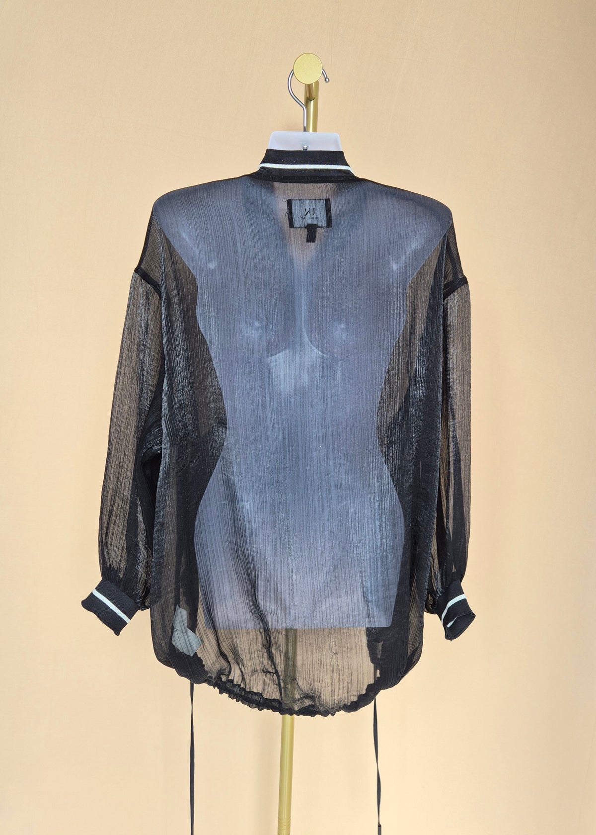 Urban Revivo Black Sheer Bomber Jacket – Size S