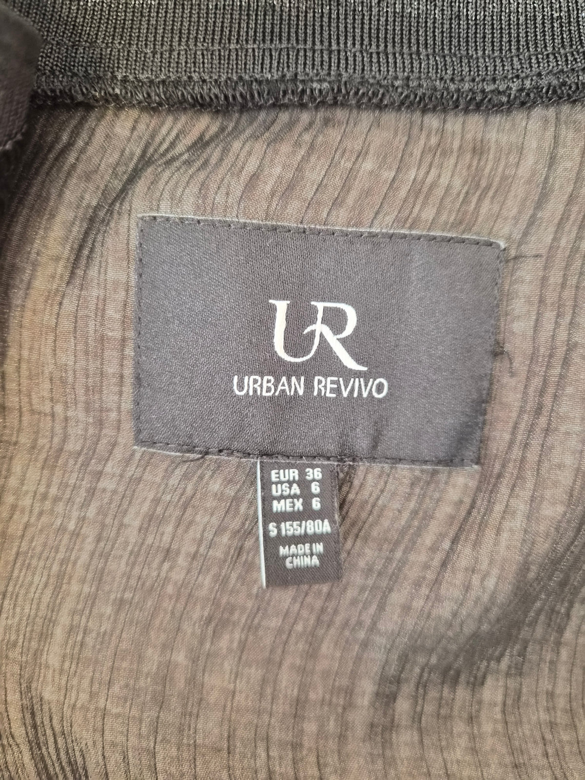 Urban Revivo Black Sheer Bomber Jacket – Size S