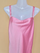 Zara Pink Satin Cowl Neck Mini Slip Dress – Size XS Brand New