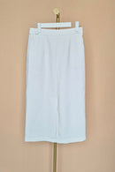 White High-Waisted Midi Pencil Skirt – Size S
