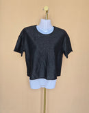 Calvin Klein Black Textured Crop Top – Size M