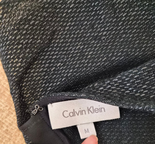 Calvin Klein Black Textured Crop Top – Size M