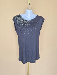 Club Monaco Gray Sequin Embellished Top – Size S/P