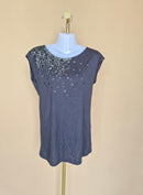 Club Monaco Gray Sequin Embellished Top – Size S/P