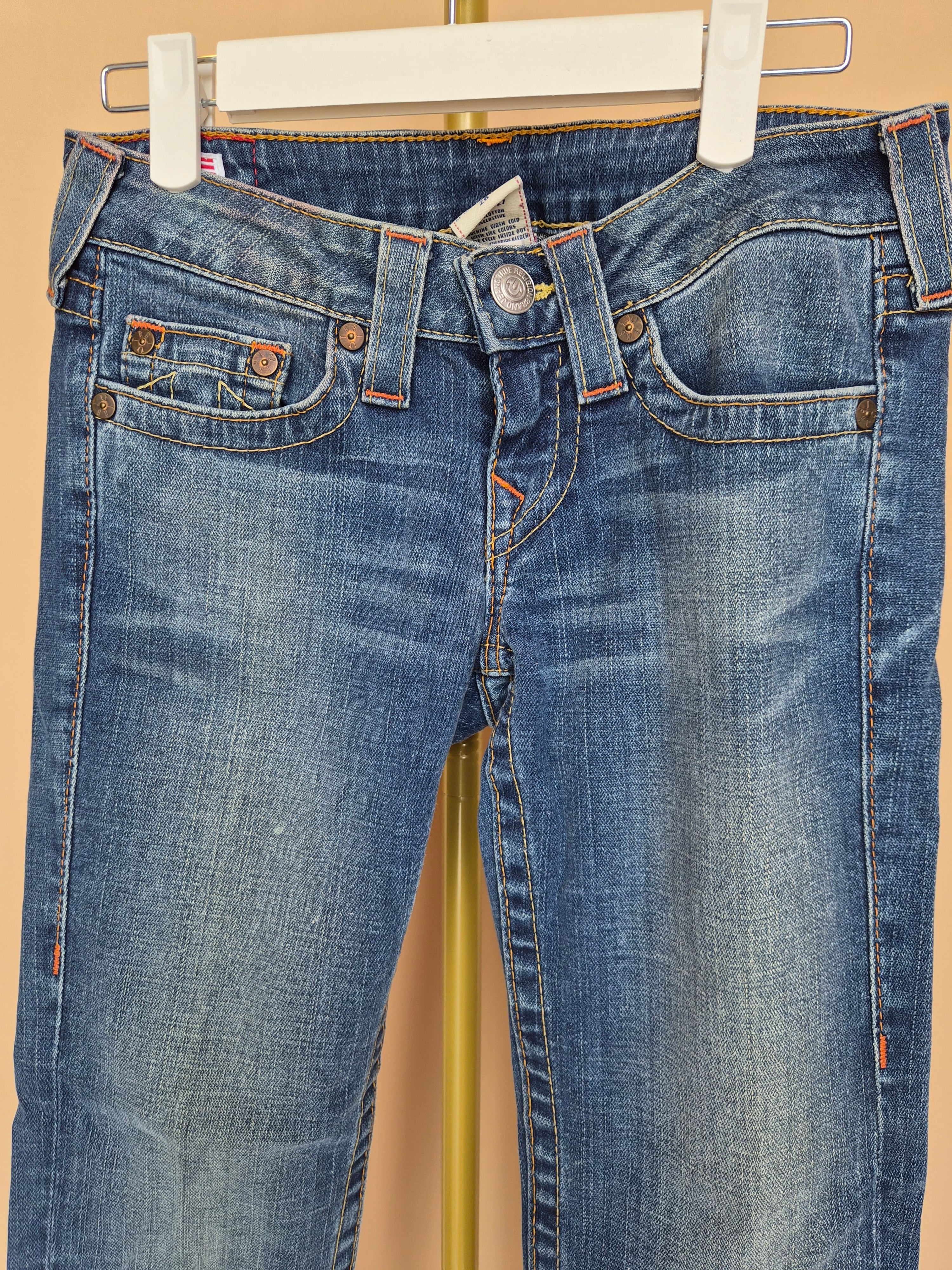 True Religion Medium-Wash Straight Leg Jeans – Size 26