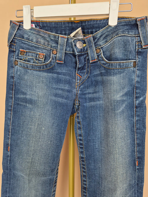 True Religion Medium-Wash Straight Leg Jeans – Size 26