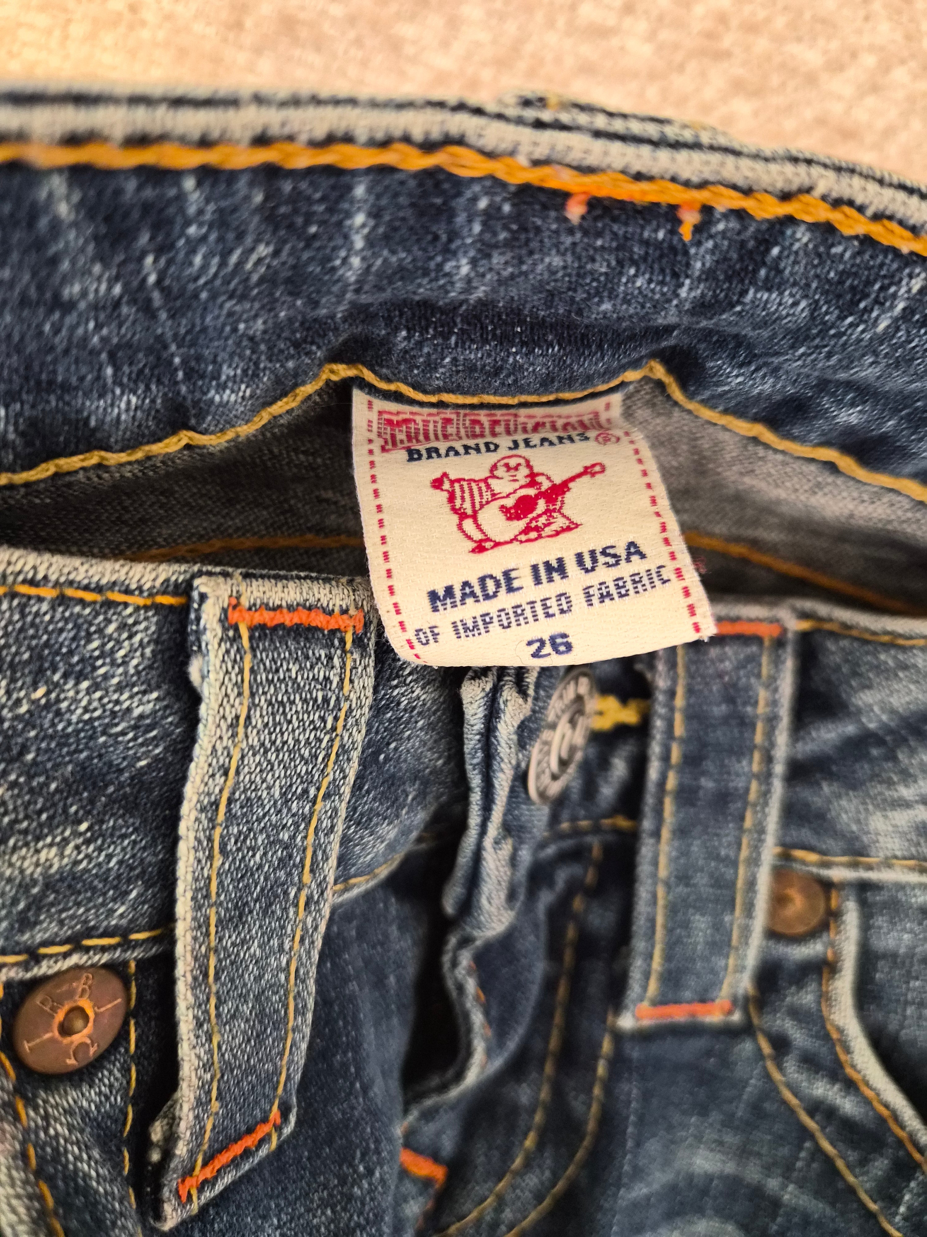 True Religion Medium-Wash Straight Leg Jeans – Size 26