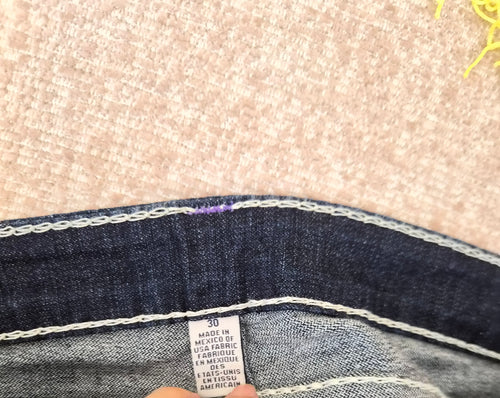 True Religion Dark Wash Super T Skinny Jeans – Size 30