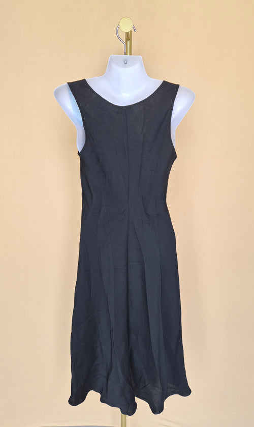 Banana Republic Black Draped Sleeveless Dress – Size 6
