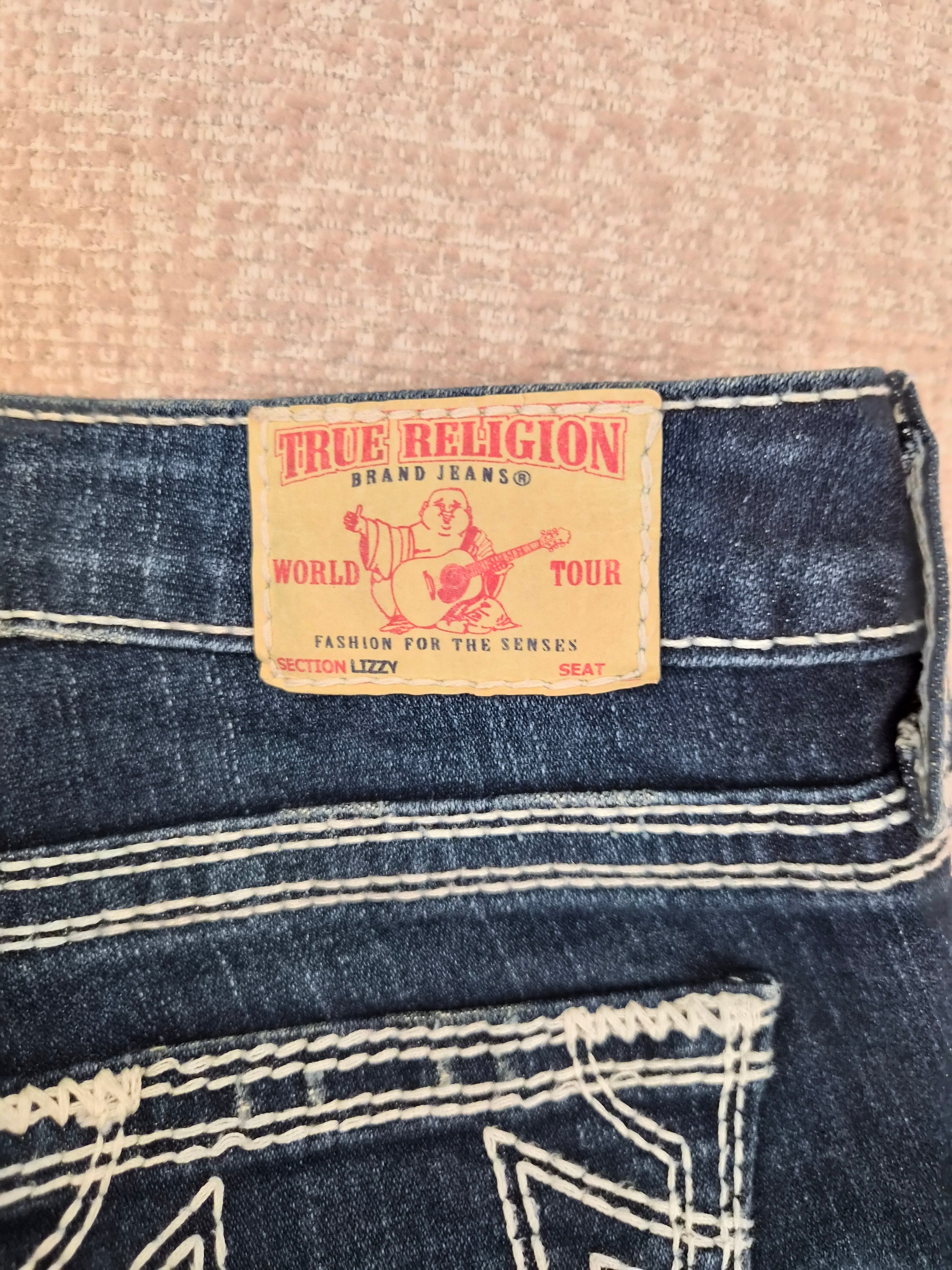 True Religion Lizzy World Tour Distressed Crop Jeans – Size 25