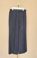 Paul Smith Women Brown Wide-Leg Tailored Trousers with Pink Stitching