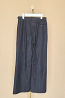 Paul Smith Women Brown Wide-Leg Tailored Trousers with Pink Stitching