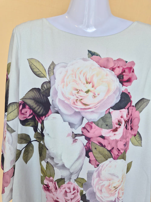 Dorothy Perkins Ivory Floral Blouse – Size XL
